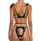 sexy two piece customize face swimwear women's Personalized print custom size swimsuits