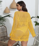Women's Cover Up Beach Bikini Overlay Plus Size Women's Cutout Woven Sexy See-Through Dress