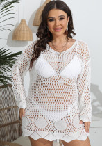 Women's Cover Up Beach Bikini Overlay Plus Size Women's Cutout Woven Sexy See-Through Dress