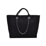 Trendy Large Capacity Portable Shoulder Messenger Chain Tote Bag