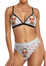women's custom face swimsuits Personalized custom bikini sexy printing two piece swimwear women's custom face swimsuits Personalized custom bikini sexy printing two piece swimwear