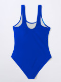 color contrast sexy high waist one piece swimsuit for women