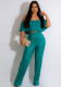 Women's Pleated Ruffle Off Shoulder crop top Wide Leg Pants two piece Set