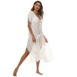 Women Sexy Deep V Slit Loose Beach Dress