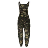 Casual Women's Loose Camo Cargo Jumpsuit Overalls