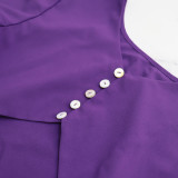 Chic Puff Sleeve Slim Waist Cutout Maxi Summer Dress