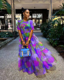 Women's Mesh Print Dress