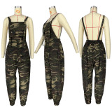 Casual Women's Loose Camo Cargo Jumpsuit Overalls