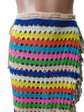 Women's Sexy Crochet Tassel Lace-Up Casual Beach Skirt