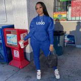 Customize Women Casual Logo Print Sport Two-Piece Set