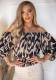 Summeroff Shoulder Loose Plus Size Short Sleeve Top