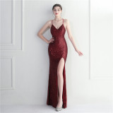 WomenSexy Backless Formal Party Evening Dress