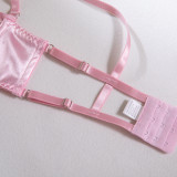 Women Cutout Satin Sexy Lingerie Set