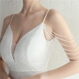 Women Straps Beaded Sequined Strap Sexy Evening Dress