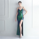 Women V-neck Formal Party Evening Dress