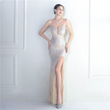 Women V-neck Formal Party Evening Dress