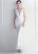 Women Beaded Sequin Maxi Mermaid Evening Gown