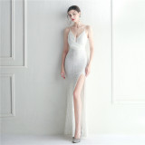 Women Sexy Sequined Maxi Evening Dress