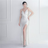 Women V-neck Formal Party Evening Dress
