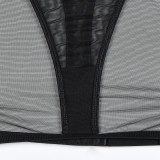 Sexy Lingerie Three-Piece Mesh Patchwork Sexy Clothes