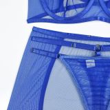 Sexy Lingerie Three-Piece Mesh Patchwork Sexy Clothes