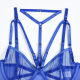 Sexy Lingerie Three-Piece Mesh Patchwork Sexy Clothes