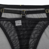 Sexy Lingerie Three-Piece Mesh Patchwork Sexy Clothes