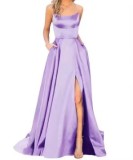 Solid Color Bridesmaid Dresses Long Maxi Dress Slim Fit Off Shoulder Bridesmaid Evening Dress