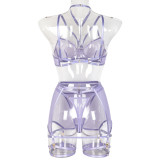 Sexy Lingerie Three-Piece Mesh Patchwork Sexy Clothes