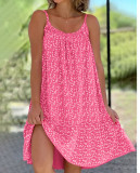 women's double sided watermark loose dress with polka dot