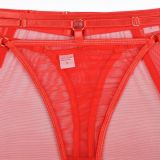 Sexy Lingerie Three-Piece Mesh Patchwork Sexy Clothes