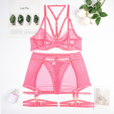 Sexy Lingerie Three-Piece Mesh Patchwork Sexy Clothes