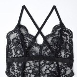Sexy jumpsuit lace girl sexy Halter Neck Teddy Lingerie