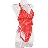 Sexy jumpsuit lace girl sexy Halter Neck Teddy Lingerie