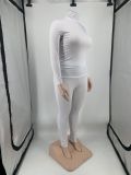 Custom Logo Women's Customized Printing Fall/Winter Plus Size Solid Color Turtleneck Casual Two-Piece Pants Set