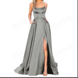 Solid Color Bridesmaid Dresses Long Maxi Dress Slim Fit Off Shoulder Bridesmaid Evening Dress