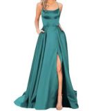 Solid Color Bridesmaid Dresses Long Maxi Dress Slim Fit Off Shoulder Bridesmaid Evening Dress