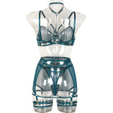 Sexy Lingerie Three-Piece Mesh Patchwork Sexy Clothes