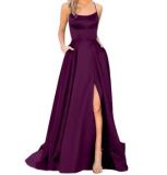 Solid Color Bridesmaid Dresses Long Maxi Dress Slim Fit Off Shoulder Bridesmaid Evening Dress