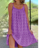 women's double sided watermark loose dress with polka dot