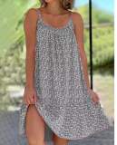 women's double sided watermark loose dress with polka dot