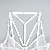 Sexy Lingerie Three-Piece Mesh Patchwork Sexy Clothes