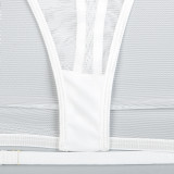 Sexy Lingerie Three-Piece Mesh Patchwork Sexy Clothes