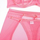 Sexy Lingerie Three-Piece Mesh Patchwork Sexy Clothes