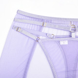 Sexy Lingerie Three-Piece Mesh Patchwork Sexy Clothes