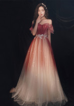 Off Shoulder Evening Dress Women Wedding Formal Party Dress Slim Fit Strapless Bridal Dress（Processing time need 3-6 days）