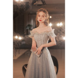 Off Shoulder Evening Dress Bridesmaid Dress French Chic Dress（Processing time need 3-6 days）