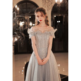 Off Shoulder Evening Dress Bridesmaid Dress French Chic Dress（Processing time need 3-6 days）