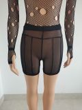 Women Summer Sexy See-Through Mesh Shorts