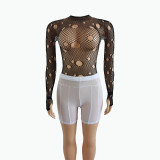 Women Summer Sexy See-Through Mesh Shorts